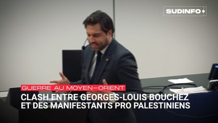 Clash entre Georges-Louis Bouchez et des manifestants pro palestiniens à l'UGent