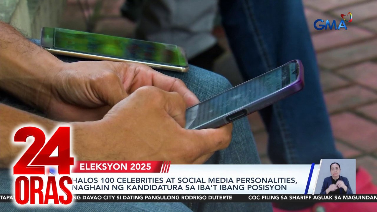 Halos 100 celebrities at social media personalities, naghain ng kandidatura sa iba’t ibang posisyon | 24 Oras