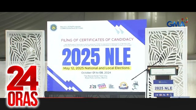 Mga party-list na naghain ng certificate of nomination at certificate of acceptance of nomination sa huling araw ng COC filing | 24 Oras