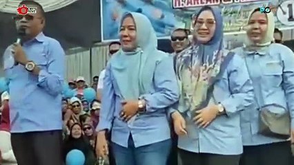 Viral! Calon Wali Kota Prabumulih H Arlan Pamerkan Empat Istri di Kampanye