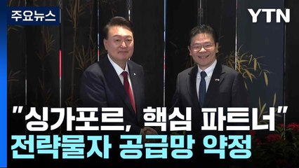 "싱가포르, 핵심 파트너"...전략물자 공급망 약정 / YTN