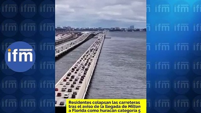 Huracán Milton - vías colapsadas por evacuación masiva en Florida
