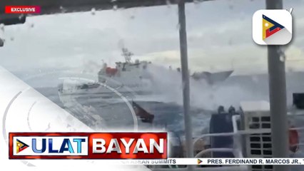 Barko ng BFAR, dinikitan at binomba ng water cannon ng barko ng China