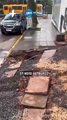 ABC nas ruas: "É um perigo isso aqui": Erosão forma cratera em rua de Novo Hamburgo
