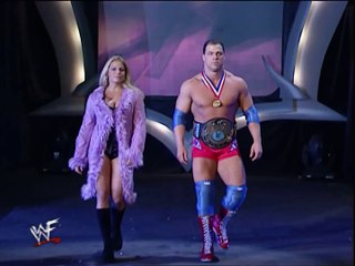 Kurt Angle WWF Champion with Trish Stratus Entrance Royal Rumble 2001