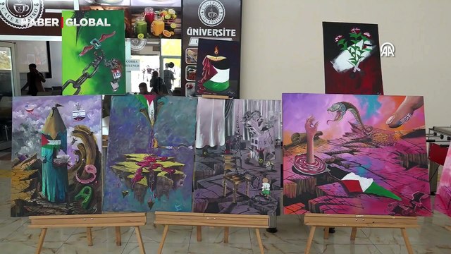 Kahramanmaraş'ta Filistin temalı resim sergisi