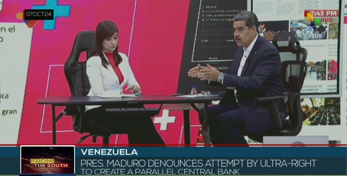 Venezuelan President denounces right-wing extremists' attempt to create a parallel bank