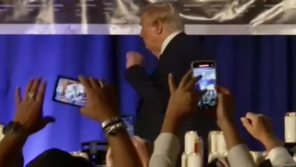 Watch: Trump dances along to YMCA at end of Hamas 7 October attack speech