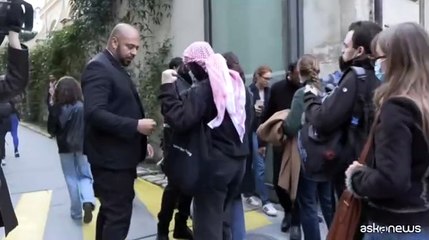 Corteo pro-Palestina degli studenti di Science Po: "Noi indipendenti"