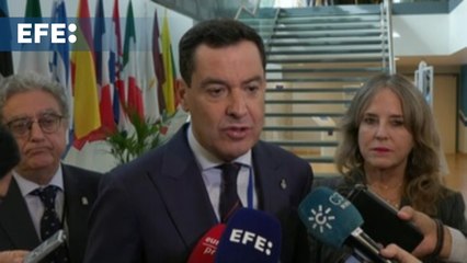 El presidente andaluz, Moreno Bonilla, pide a la Unión Europea un plan europeo de agua para Andalucía