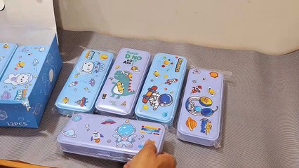 Unboxing and Review of dinosaur, astronaut Cartoon Stationary Organizer Pencil Box