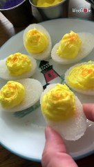 These Sugar Angel Deviled Eggs are bound to tempt your taste buds