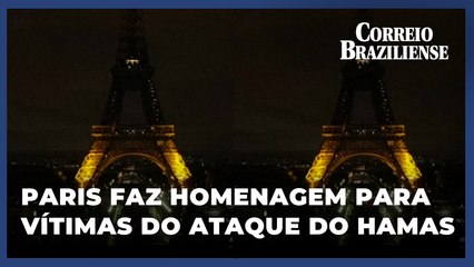 Torre Eiffel apaga suas luzes em memória das vítimas do ataque de 7 de outubro do Hamas
