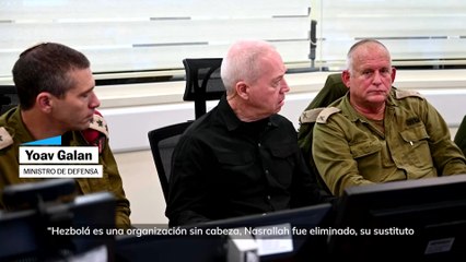 El ministro de Defensa de Israel: "Nasrallah fue eliminado, su sustituto probablemente también"