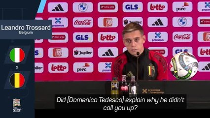 'No bad blood' with Tedesco, claims Trossard