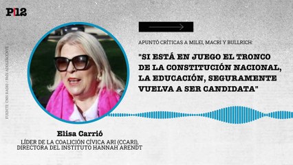 Carrió adelantó que será candidata "si está en juego el tronco de la Constitución"