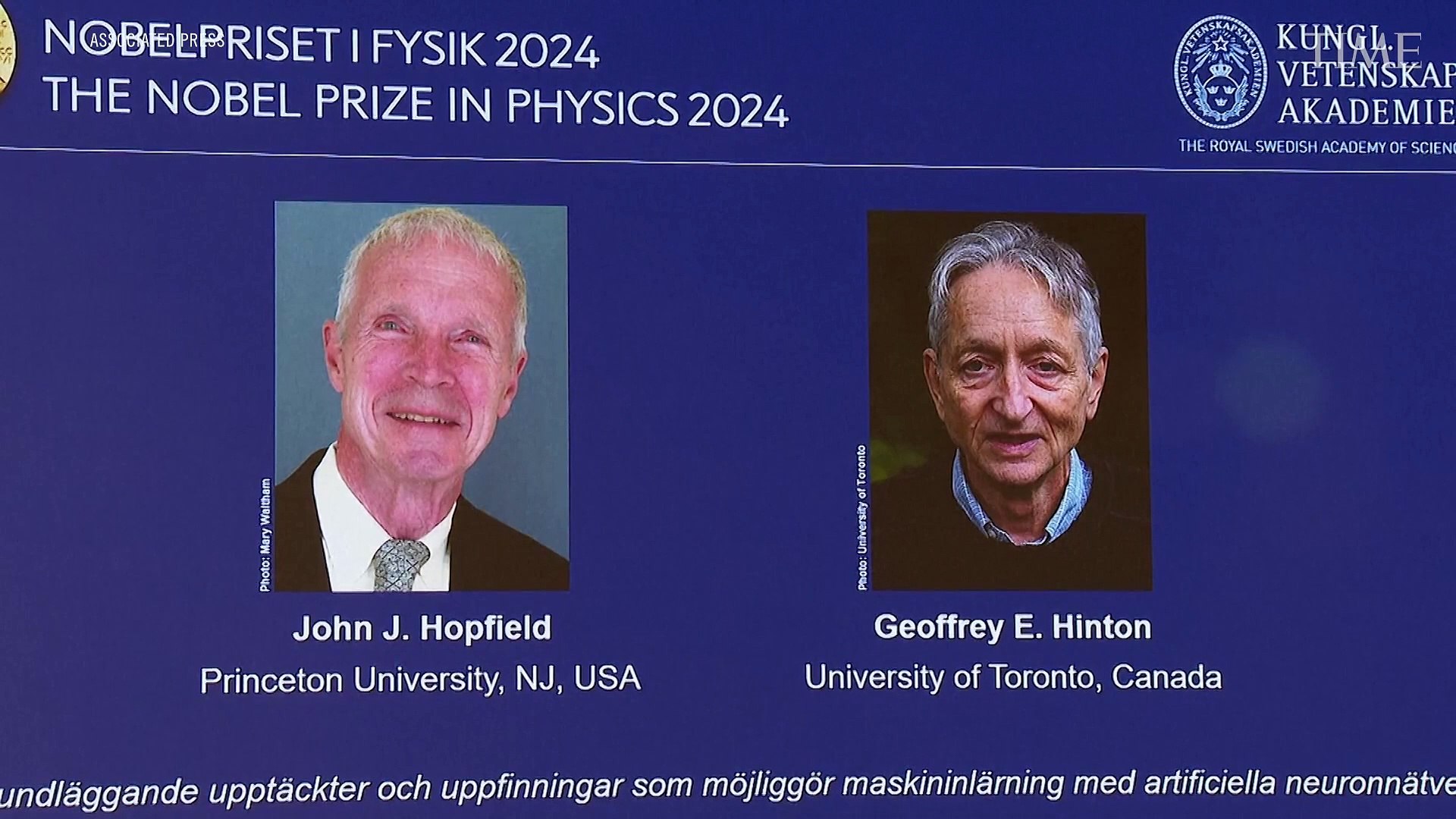 Pioneers in Artificial Intelligence Win Nobel Prize in Physics