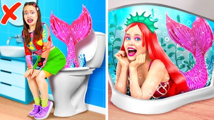 Mermaid In Skibidi Toilet!   *24-Hours Locked In Bathroom Challenge*