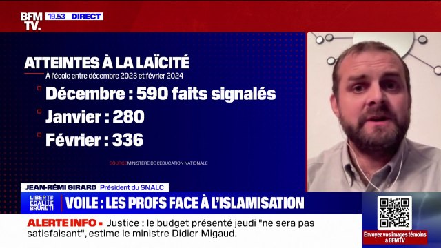 Atteintes à la laïcité: Il faut admettre qu'on a des soucis , déplore Jean-Rémi Girard (président du SNALC)