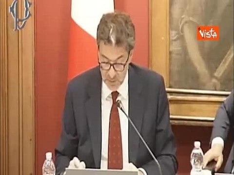 Giorgetti: Sarà difficile l'1% di Pil, vista la revisione dei dati Istat