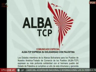 Comunicado | ALBA-TCP expresa su solidaridad con el pueblo de Palestina