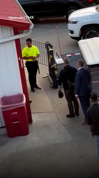 Taylor Swift Waves at Fans While Arriving at Chiefs Game With Her Dad