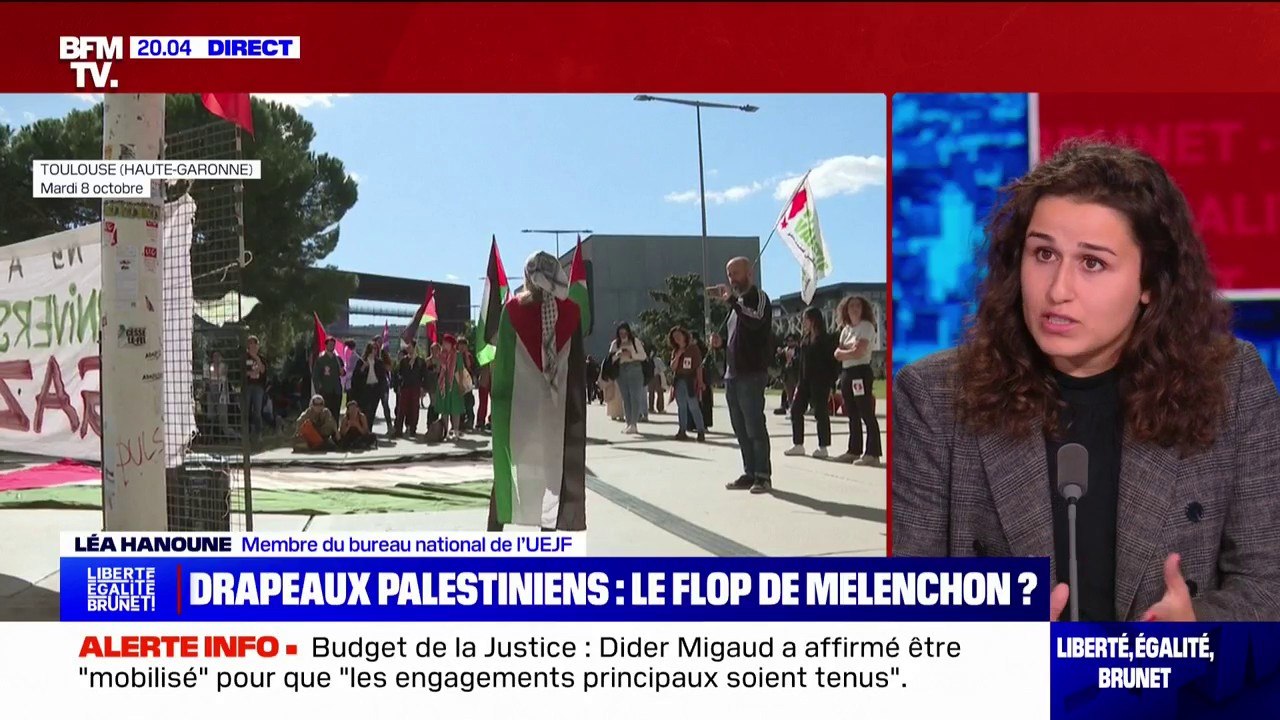 Drapeaux palestiniens dans les universités: "Jean-Luc Mélenchon a libéré la parole violente", pour Léa Hanoune (UEJF)