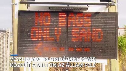 Egyre közelebb jár a Milton hurrikán Floridához, ahol vészhelyzetet hirdettek