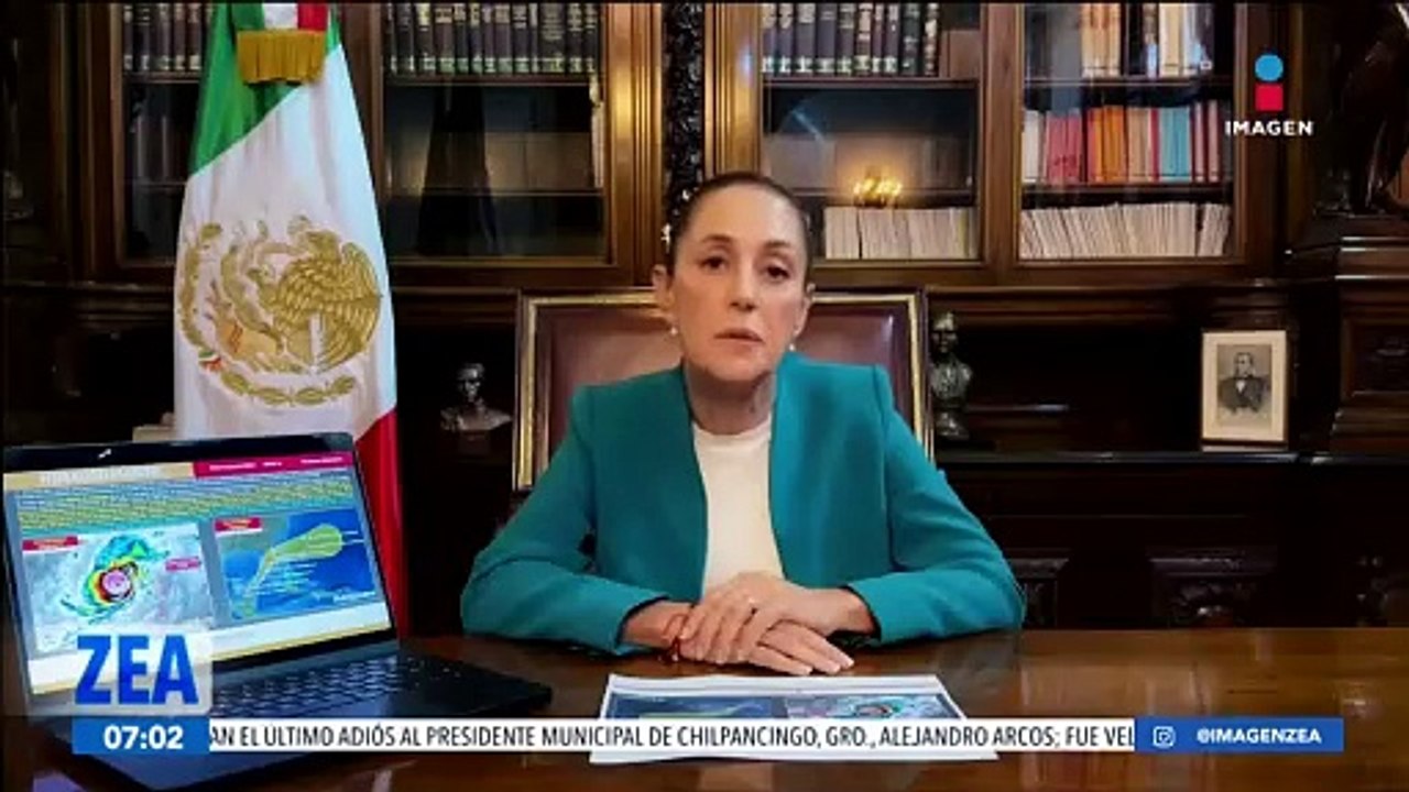 Claudia Sheinbaum alerta a Yucatán sobre el huracán Milton