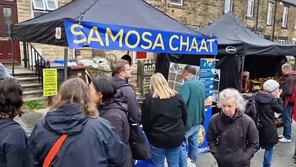 Morris dancing and shopping at Crookes Street Market, Sheffield