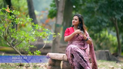 Generic Brand Feat. Prapti - Cola Colour Chiffon Saree - Amazon India - 2024