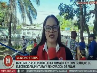 Bricomiles recuperan espacios integrales del C.E.I.B. "La Armada 1811" en el estado Amazonas