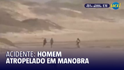 Homem é atropelado enquanto gravava manobras perigosas na praia de SC