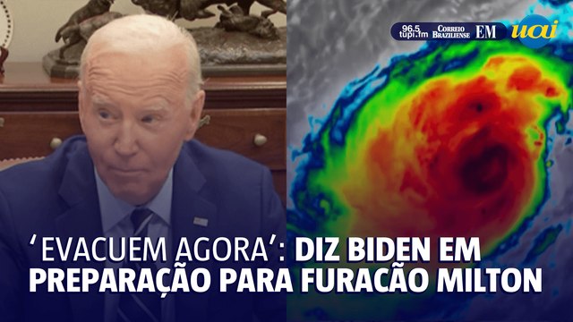 'Evacuem agora': diz Biden em preparação para furacão Milton