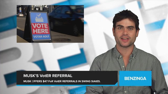 Tesla CEO Elon Musk Offers $47 For Voter Referrals In Key Swing States