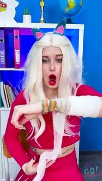 Sneaking candies into school like a pro! Sour belts under arm cast!