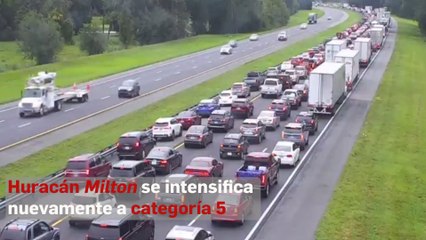Huracán 'Milton' se intensifica nuevamente a categoría 5