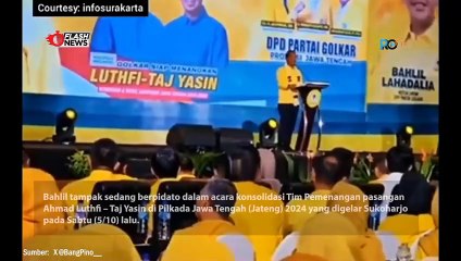 BAHLIL SERUKAN PARA KADER GOLKAR  UNTUK HALALKAN SEGALA CARA  MENANGKAN LUTHFI-YASIN DI JATENG