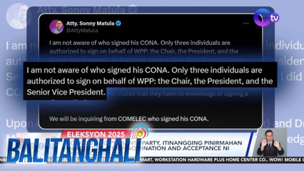 Workers and Peasants Party, itinangging pinirmahan ang CONA ni Apollo Quiboloy | Balitanghali