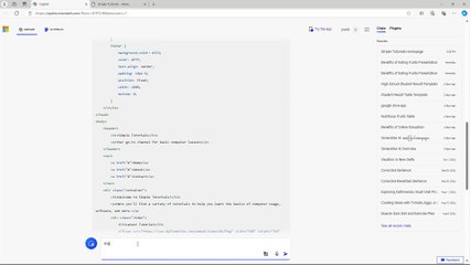 Microsoft Copilot Course Section 13 Generating HTML