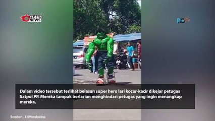 VIRAL PARA 'SUPER HERO' BERLARIAN DIKEJAR SATPOL PP BANDUNG
