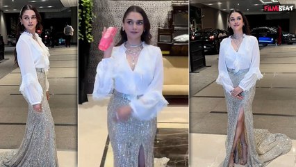 Aditi Rao Hydari ने बिखेरा खूबसूरती का जलावा,Silver and White Shimmery Gown में बढ़ाई फैंस के धड़कने