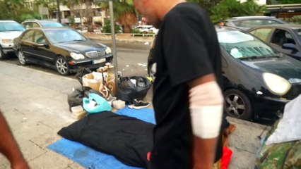 Footpaths and public squares of Beirut fill with families fleeing invasion