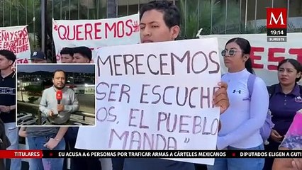 Normalistas de Tonalá protestan para exigir protección ante el acoso de grupos criminales