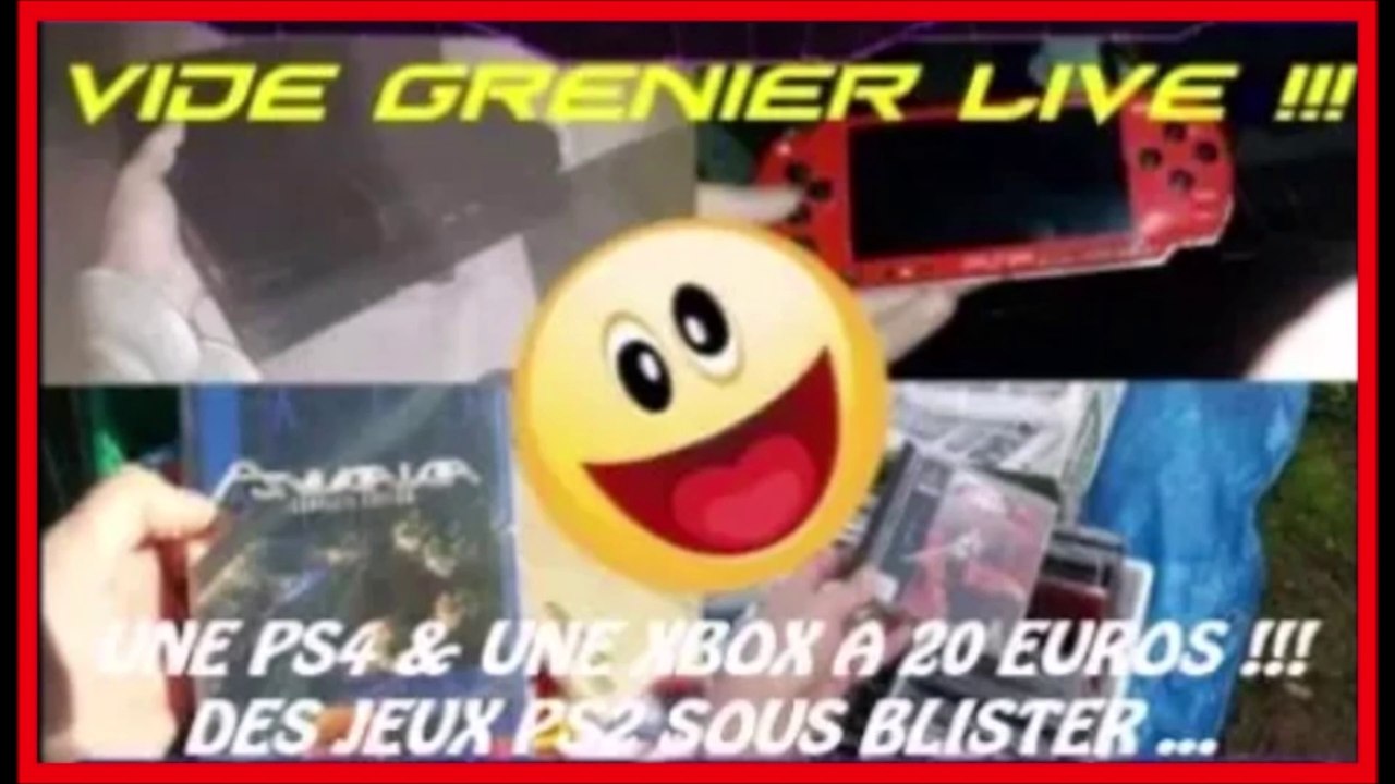 VIDE GRENIER LIVE #9 !!! [ UNE CONSOLE PS4 & UNE XBOX A 20 EUROS !!! DES JEUX PS2 SOUS BLISTER... ]