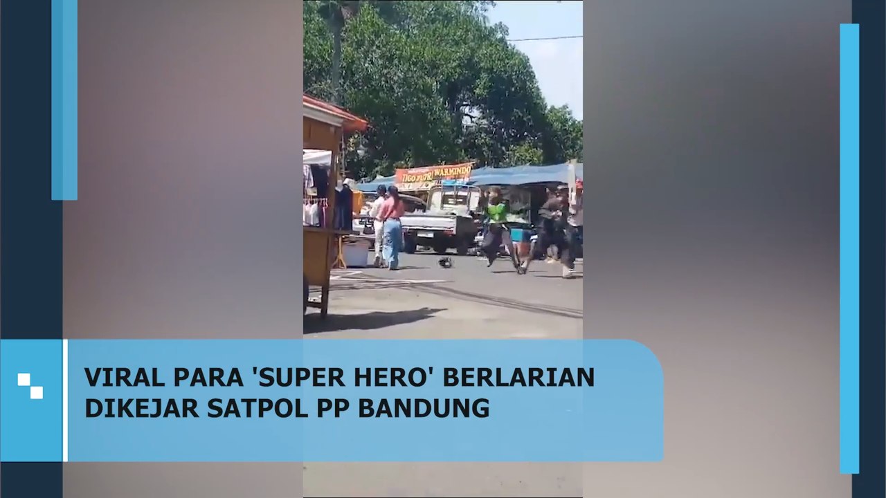 Viral, Para Super Hero Berlarian Dikejar Satpol PP Bandung
