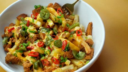 Chicken Tikka Loaded Fries With Cheese