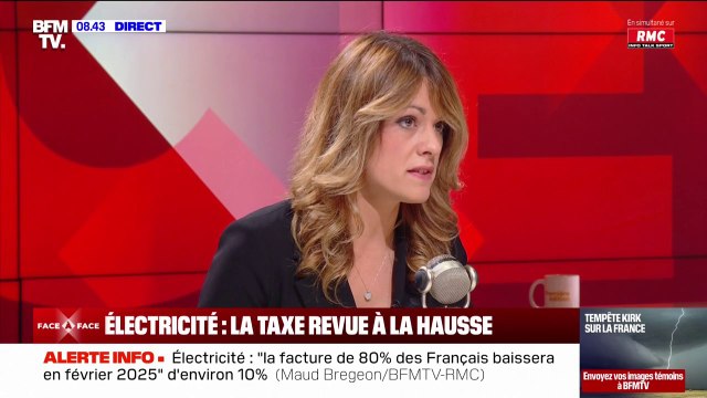 80% des Français verront leur facture d'électricité baisser en janvier prochain d'environ 10% , assure Maud Bregeon