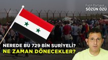 SIĞINMACILAR NE ZAMAN DÖNECEK? NEREDE BU 729 BİN SURİYELİ?