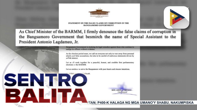 Mga opisyal ng BARMM, mariing pinabulaanan ang alegasyong korapsiyon vs. Special Assistant to the Pres. Lagdameo
